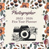 Photographer 2022 - 2026 Five Year Planner: 5 Year Monthly Planner Large Size 60 Month Calendar And Organizer