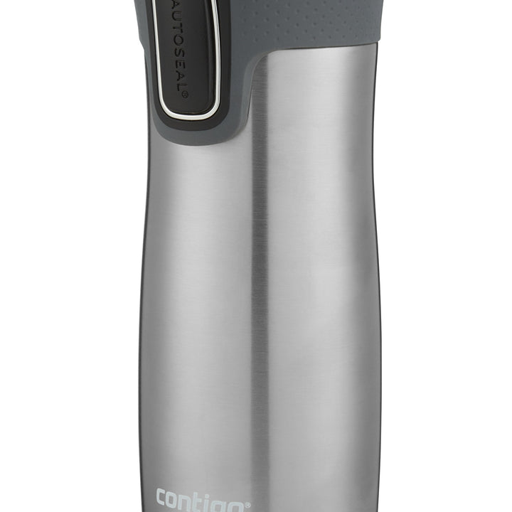 Contigo West Loop Stainless Steel Vacuum-Insulated Travel Mug with Spill-Proof Lid, Keeps Drinks Hot up to 5 Hours and Cold up to 12 Hours, 16oz 2-Pack, Grapevine & Steel Grapevine & Stainless Steel