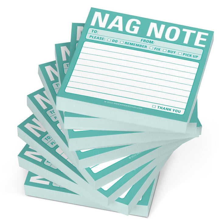 1-Count Knock Knock Nag Note Sticky Notes, to Do List Notepad, 3 x 3-inches, 100 Sheets Each