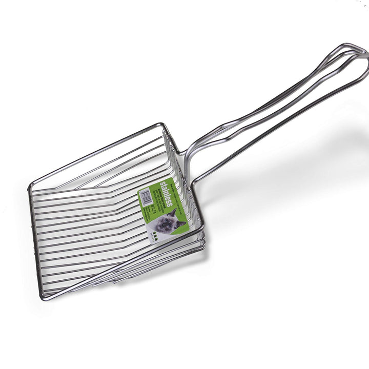 Van Ness Pets EZ Sift Stainless Steel Cat Litter Scoop, Heavy Duty, Reduces Dust