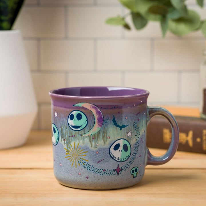 Silver Buffalo Disney Nightmare Before Christmas Mystic Opulence Reactive Glaze Ceramic Camper Mug, 20 Ounces