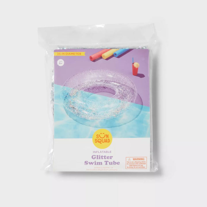 36" Inflatable Glitter Swim Tube - Sun Squad