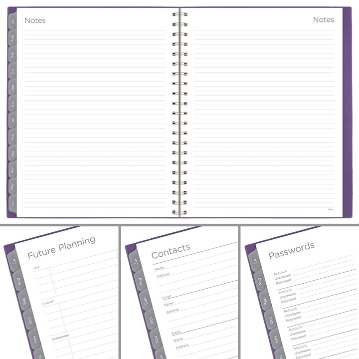 Mead Planner 2024-2025 Academic, Weekly & Monthly, 8 1/2" x 11", Large, Basic, Purple (CAW62059) Large - Purple Planner Academic Year: April 2024–June 2025