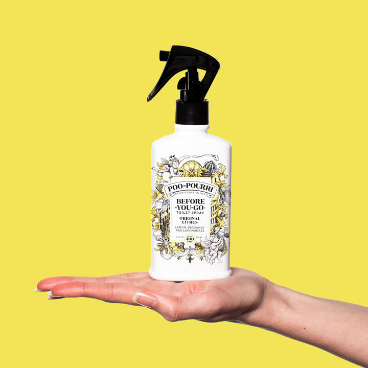 Poo-Pourri Before-You-Go Toilet Spray, Original Citrus, 8 Fl Oz - Lemon, Bergamot and Lemongrass 8 Ounce (Pack of 1)