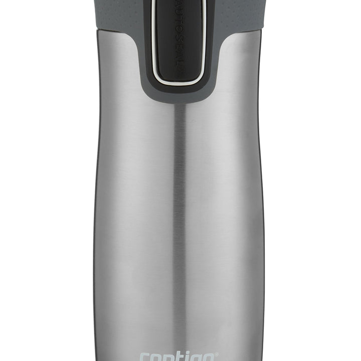 Contigo West Loop Stainless Steel Vacuum-Insulated Travel Mug with Spill-Proof Lid, Keeps Drinks Hot up to 5 Hours and Cold up to 12 Hours, 16oz 2-Pack, Grapevine & Steel Grapevine & Stainless Steel