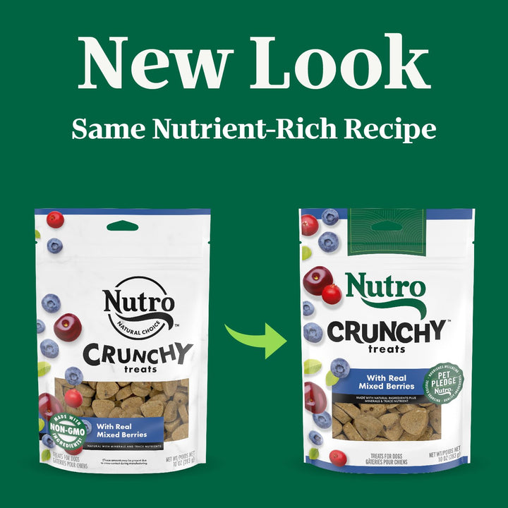 NUTRO Crunchy Dog Treats with Real Mixed Berries, 10 oz. Bag 10 Ounce (Pack of 1)