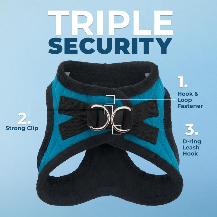 Voyager Step-In Plush Dog Harness – Soft Plush, Step In Vest Harness for Small and Medium Dogs by Best Pet Supplies - Harness (Turquoise Plush), XL (Chest: 20.5 - 23") Harness (Turquoise Plush) XL (Chest: 20.5 - 23")