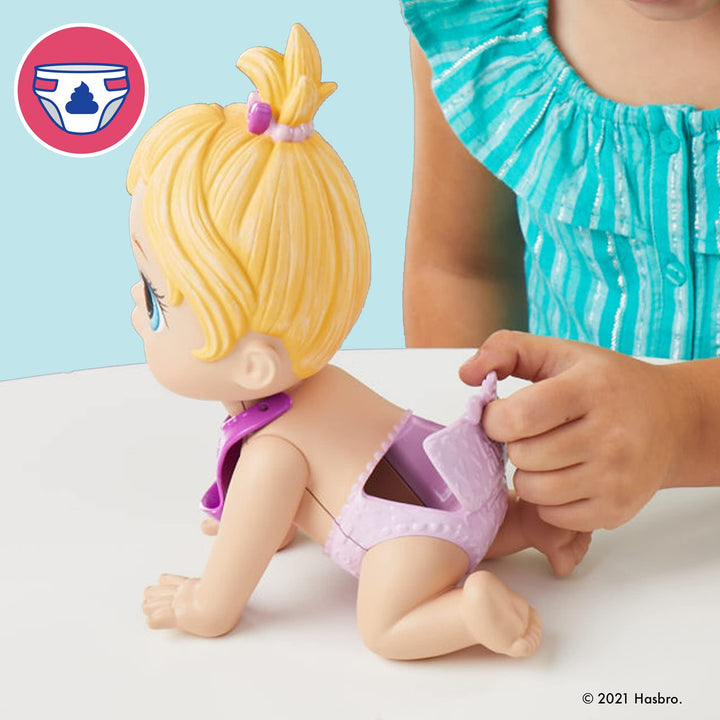 Baby Alive Lil Snacks Doll, Eats and Poops, Snack-Themed 8-Inch Baby Doll, Snack Box Mold, Toy for Kids Ages 3 and Up, Blonde Hair