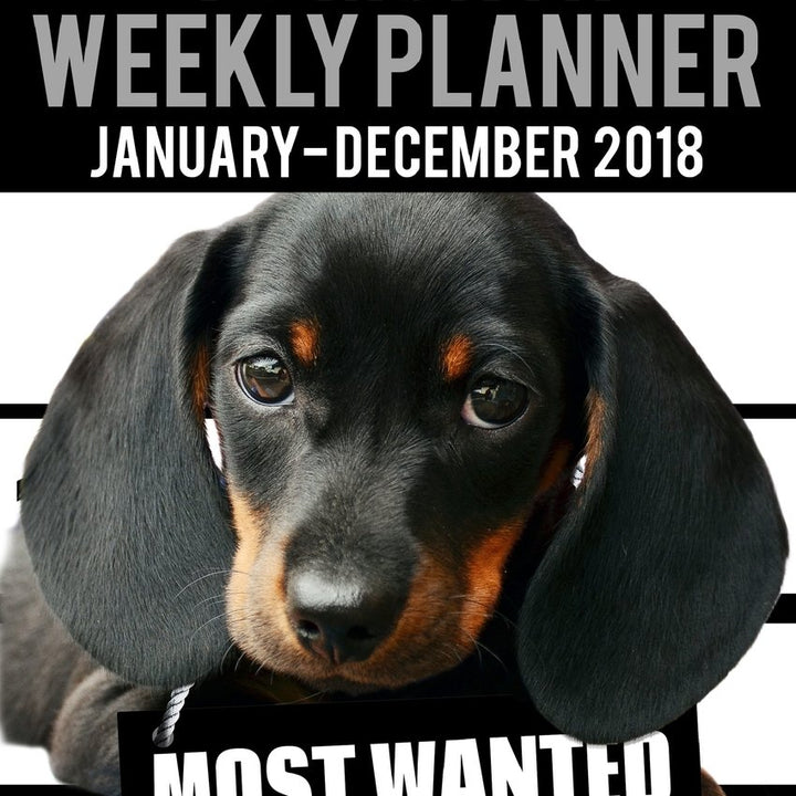 2018 Pocket Weekly Planner - Most Wanted Dachshund: Daily Diary Monthly Yearly Calendar 5" x 8" Schedule Journal Organizer Notebook Appointment (Small Pocket Book Size Dog Planners 2018)