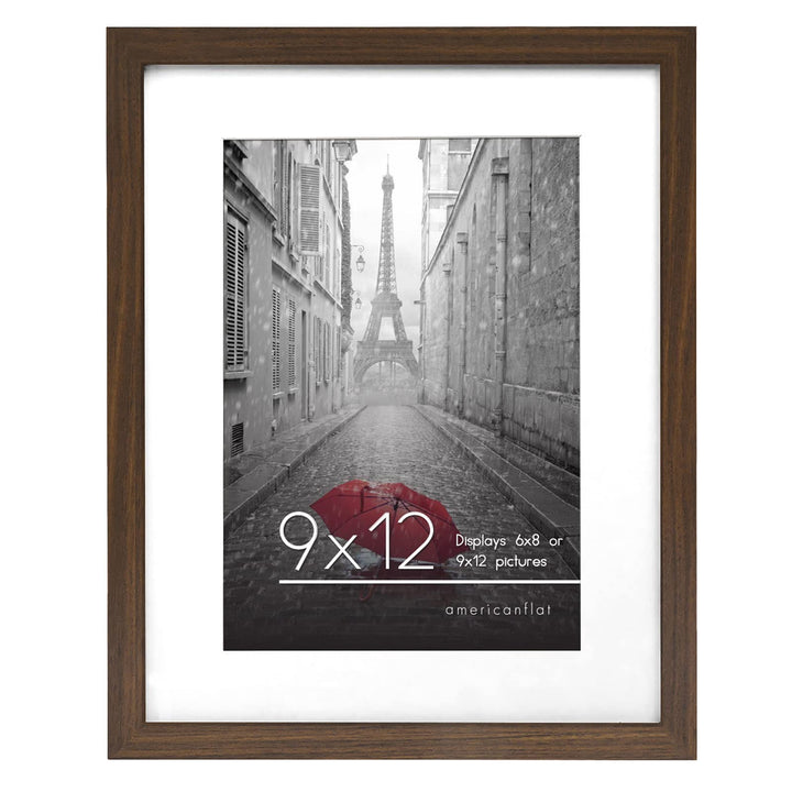 Americanflat 6x8 Picture Frame with Shatter-Resistant Glass - Use as 3x5 Frame with Mat or 6x8 Frame Without Mat - Signature Collection - Photo Frame for Tabletop and Wall Display - White 6x6