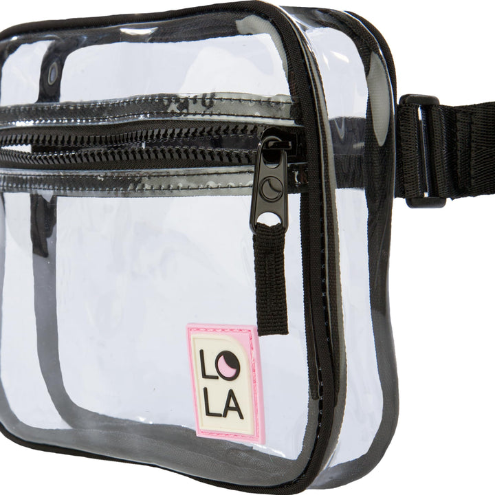 Clear Stadium Concert Festival See-Through Water Resistant Backpack - Luna - Black