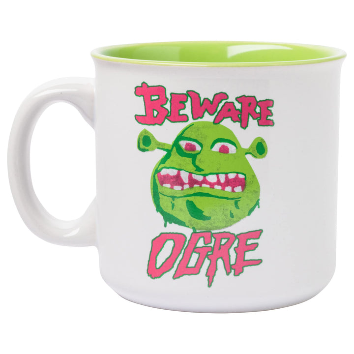 Silver Buffalo Shrek Beware Ogre Ceramic Coffee Mug, 20 Ounces