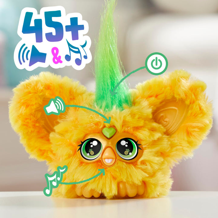 Furby Furblets Loo-Lay Mini Friend, 45+ Sounds & Music, Speaks Only Furbish, Electronic Plush Toys for 6 Year Olds & Up, Multicolor Loo-lay (Gamer Music)