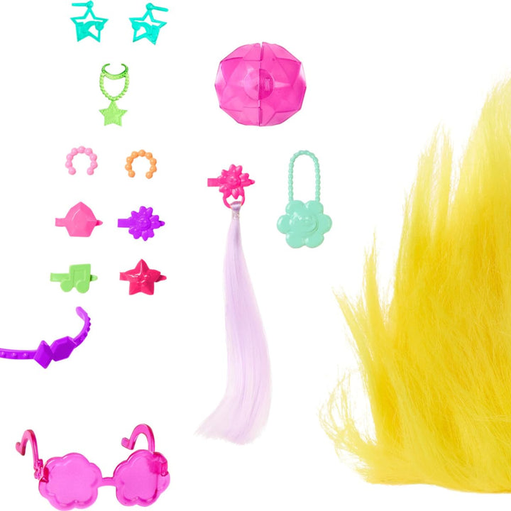 Mattel DreamWorks Trolls Band Together Fashion Doll & 10+ Accessories, Hairsational Reveals Viva with Transforming Hair Piece