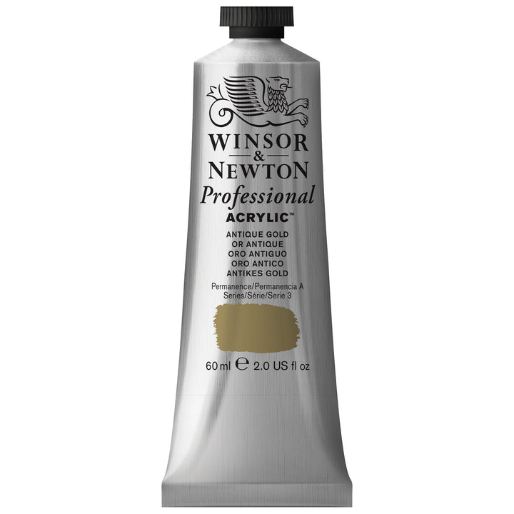 Winsor & Newton Professional Acrylic Paint, 60ml (2-oz) Tube, Antique Gold 2-oz Tube