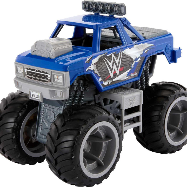 Mattel WWE Action Figure & Vehicle Playset, Wrekkin Slam Crusher Monster Truck with 8 Breakaway Parts