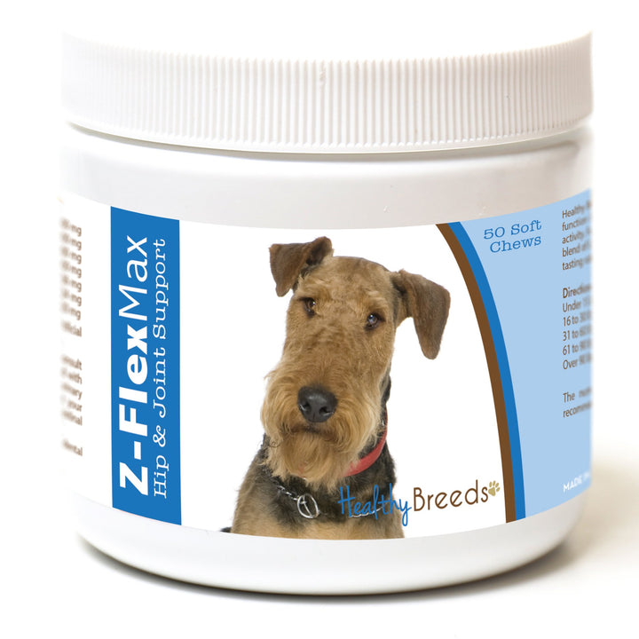 Healthy Breeds Airedale Terrier Z-Flex Max Hip and Joint Soft Chews 50 Count 50 Ct