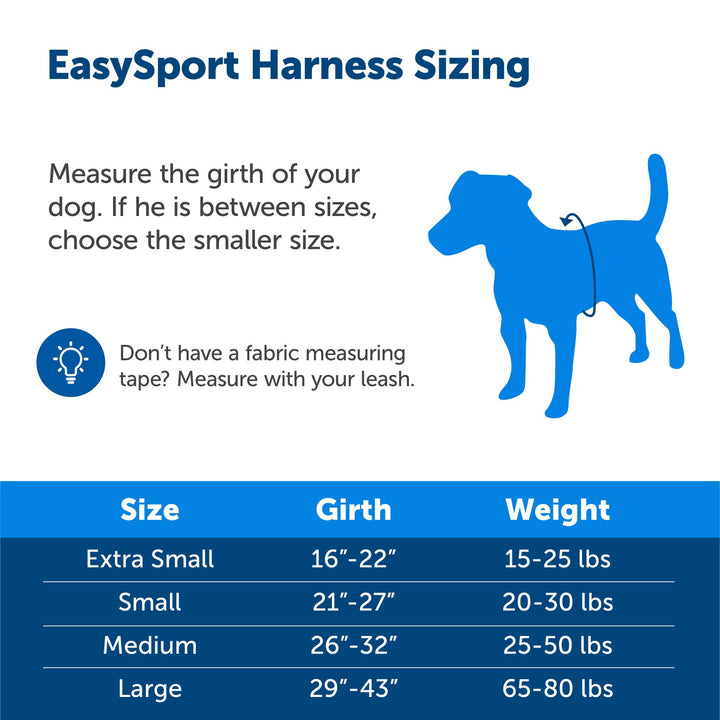 PetSafe EasySport Harness, Adjustable Padded Dog Harness with Control Handle and Reflective Piping, from The Makers of The Easy Walk Harness Orange Small