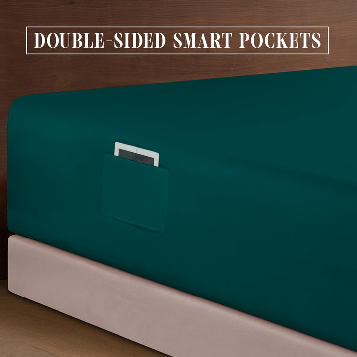 Elegant Comfort Luxury 1500 Premium Hotel Quality Microfiber 4-Piece Sheet Set - Soft, All Around Elastic 18-24 Inches Deep Fitted Sheet - Extra Deep Pocket Sheets, Full, Sage/Green Full - EXTRA DEEP Pocket