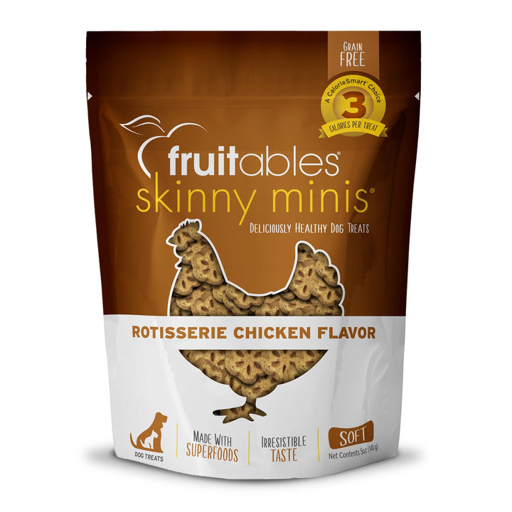 Fruitables Skinny Mini Dog Treats – Healthy Treats for Dogs – Low Calorie Training Treats – Free of Wheat, Corn and Soy – Rotisserie Chicken – 5 Ounces 5 Ounce (Pack of 1)