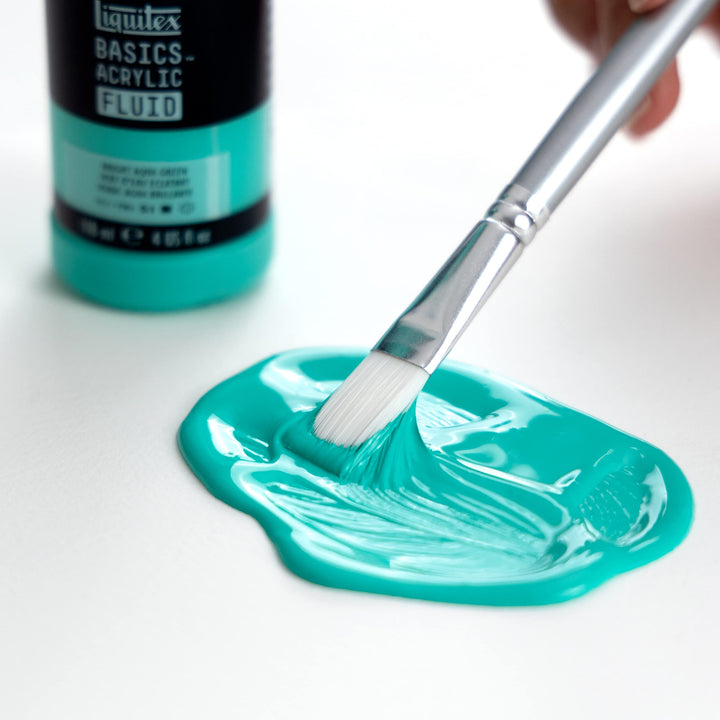 Liquitex BASICS Acrylic Fluid Paint, 118ml (4-oz) Bottle, Bright Aqua Green 118ml (4-oz)