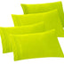 Elegant Comfort 4-PACK Solid Pillowcases 1500 Thread Count Egyptian Quality - Easy Care, Smooth Weave, Wrinkle and Stain Resistant, Easy Slip-On, 4-Piece Set, King Pillowcase, Lime