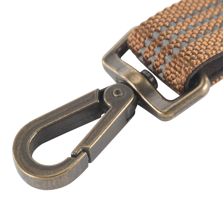 Carhartt Dog Leash Brown/Brushed Brass, Large Carhartt Brown (Nylon Webbing)