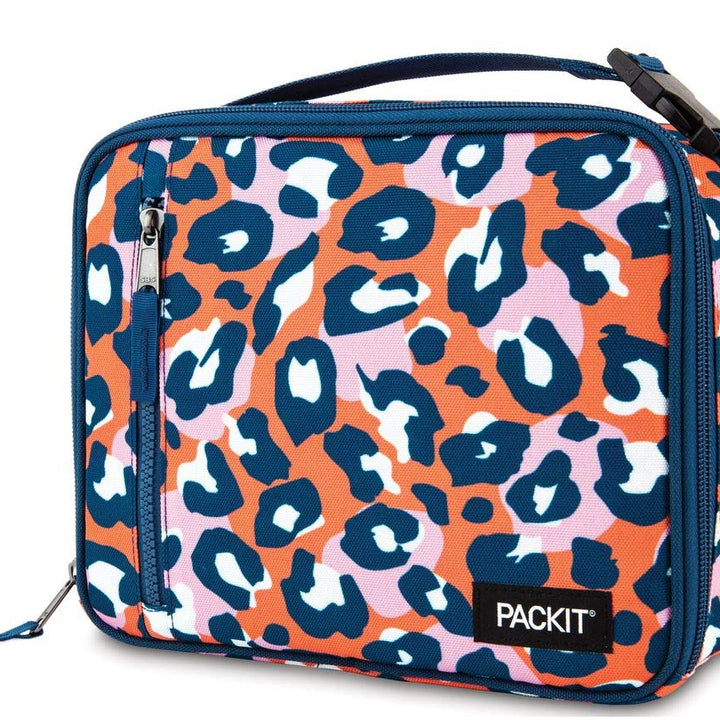 PackIt Freezable Classic Lunch Box, Wild Leopard Orange