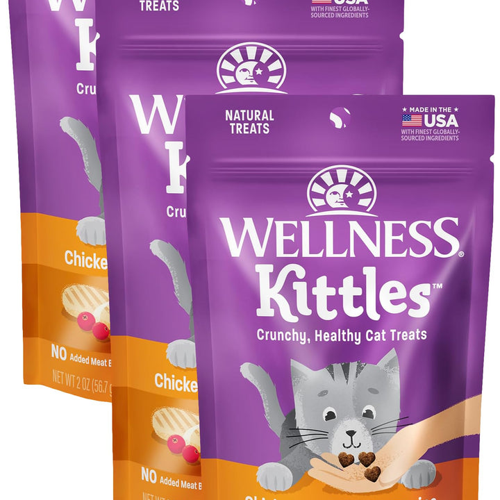 Wellness Kittles Natural Grain Free Cat Treats, Salmon & Cranberries, 6-Ounce Bag 6 Ounce (Pack of 1)