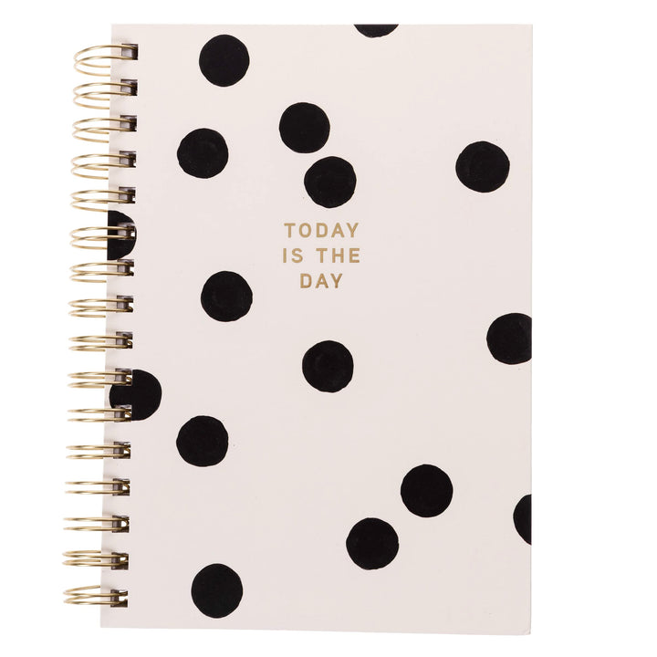 Graphique Hardbound Spiral Journal | Polka Dot Design | Premium Paper | Notebook | Diary | Lists | Record Month and Date | Great Gift | 160 Ruled Pages | 6.25” x 8.25”