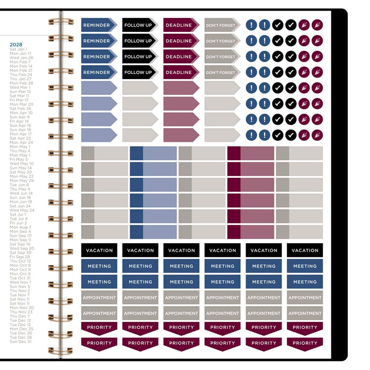 AT-A-GLANCE 2025 Planner, Weekly & Monthly, 8-1/2" x 11", Large, Signature Lite, Black (YP905L0525)