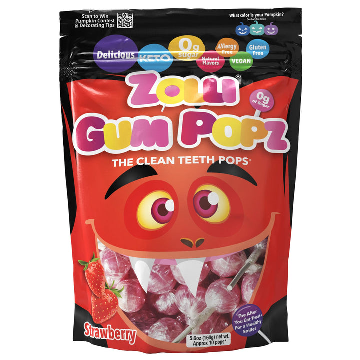 Zolli GUM Popz 5.6oz Resealable Pouch - Enjoy a Burst of Flavor with Gum in a Convenient Halloween Resealable Pouch