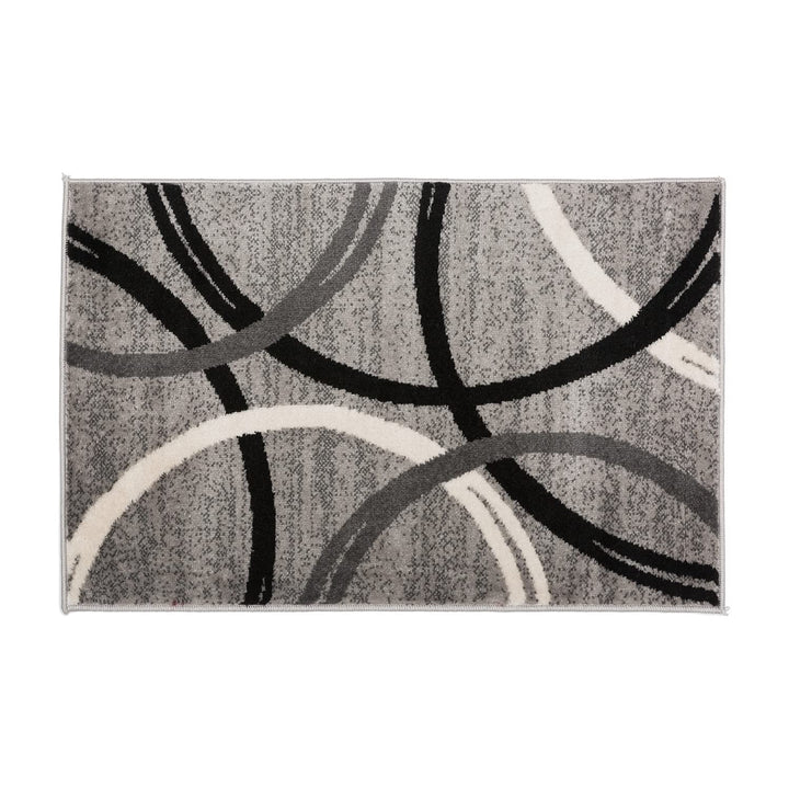 Rugshop Modern Wavy Circles Design Area Rug 2'7" x 4' Red 2'7" x 4'