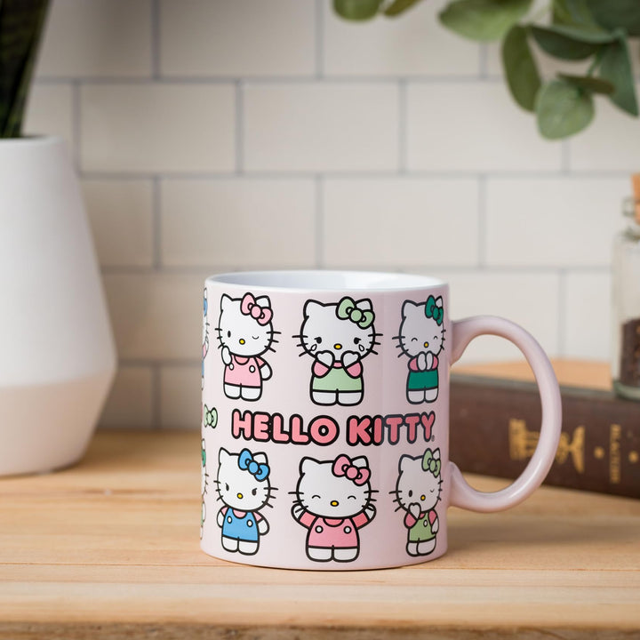 Silver Buffalo Sanrio Hello Kitty Various Emotions and Poses Mug, 20 Ounces