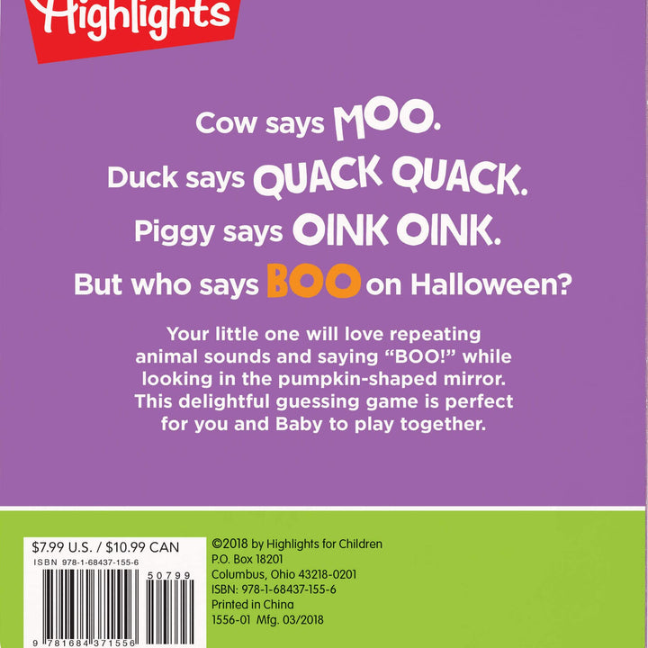 Who Says Boo?: Baby's First Halloween Book (Highlights™ Baby Mirror Board Books)