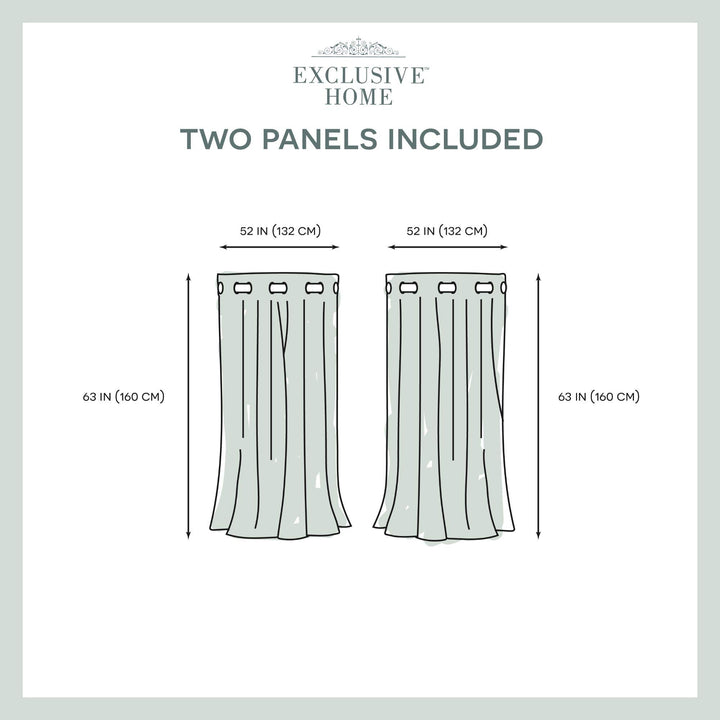 TOWN & COUNTRY LUXE Exclusive Home Catarina Layered Solid Room Darkening Blackout and Sheer Grommet Top Curtain Panel Pair, 52x108, Turquoise 2 Count 52"W x 108"L (Pack of 2)