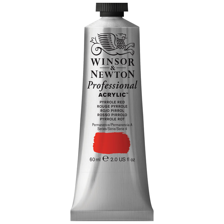 Winsor & Newton Professional Acrylic Paint, 60ml (2-oz) Tube, Pyrrole Red 2-oz Tube