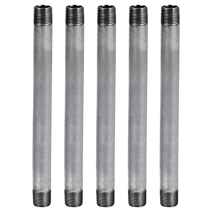 1-1/2 Inch Galvanized Pipe, One And Half Inch Malleable Steel Pipes Fitting Build DIY Vintage Furniture, 1-1/2" x 48" (Pack Of 5) 1-1/2 inch x 48 inch Pack Of 5