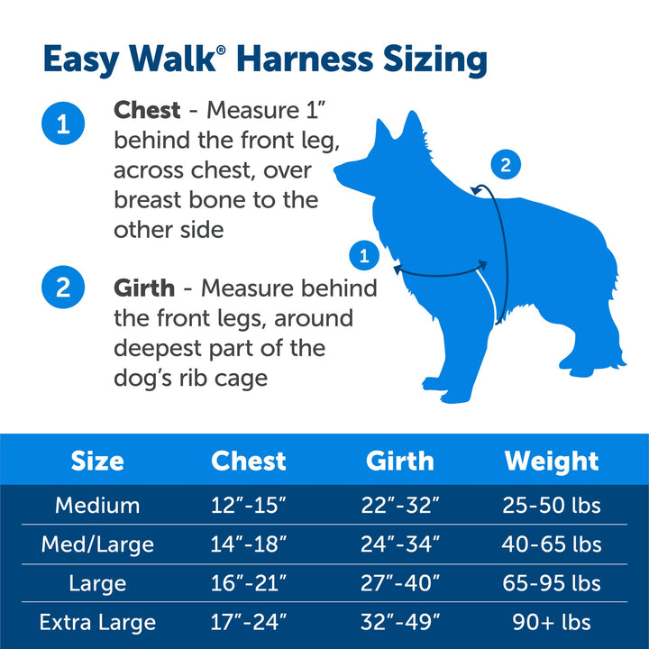 PetSafe Easy Walk No-Pull Dog Harness - The Ultimate Harness to Help Stop Pulling - Take Control & Teach Better Leash Manners - Helps Prevent Pets Pulling on Walks - Large, Charcoal/Black