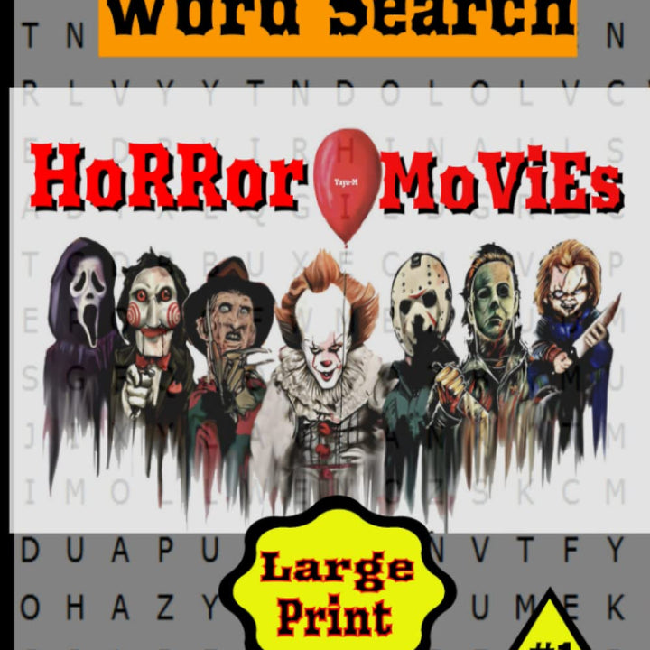 Word Search Puzzles, Horror Movies Edition: Seasonal Word Search Series, Halloween Scary Movies Edition