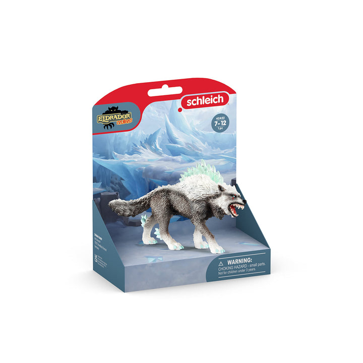 Schleich Eldrador Monster Creatures Mythical Snow Wolf Action Figure - Magical Ice Monster Snow Wolf Animal Figurine, Ferocious Enchanting Realistic Creature Toy for Boys, Girls, Gift for Kids Age 7+ 2022 Box Style