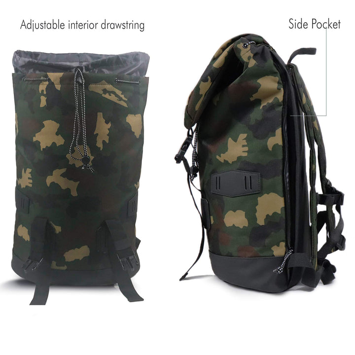 X RAY Canvas Rucksack Backpack Travel Overnight Weekend Bag for Men Women W/Capacity Adjustable 19L & Fits 15.6 Inch Laptop One Size Camo/Black