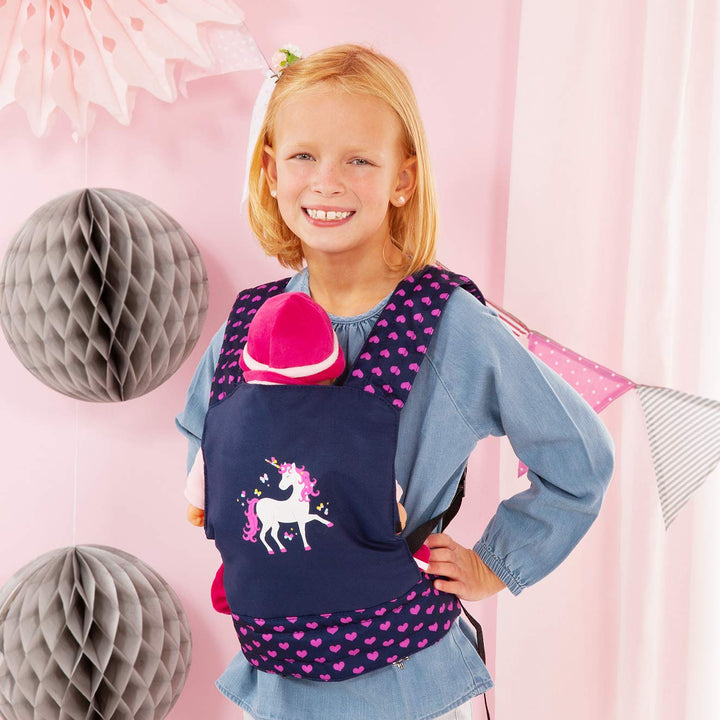 Bayer Deluxe Doll Carrier, Blue with Unicorn