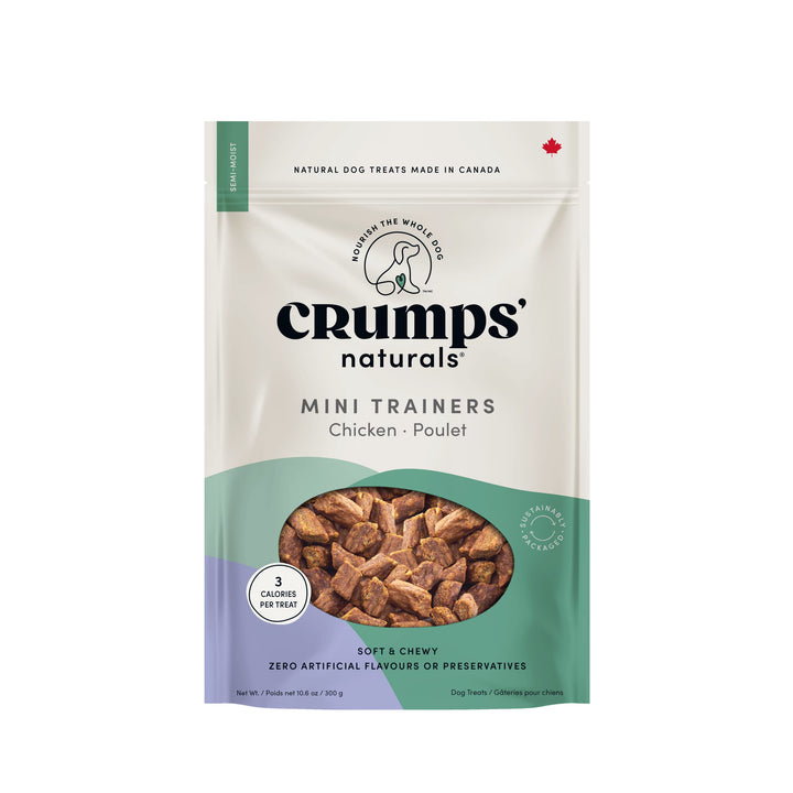 Crumps' Naturals Semi Moist Chicken Mini Trainers 8.8oz /250g, Brown (MT-C-250)