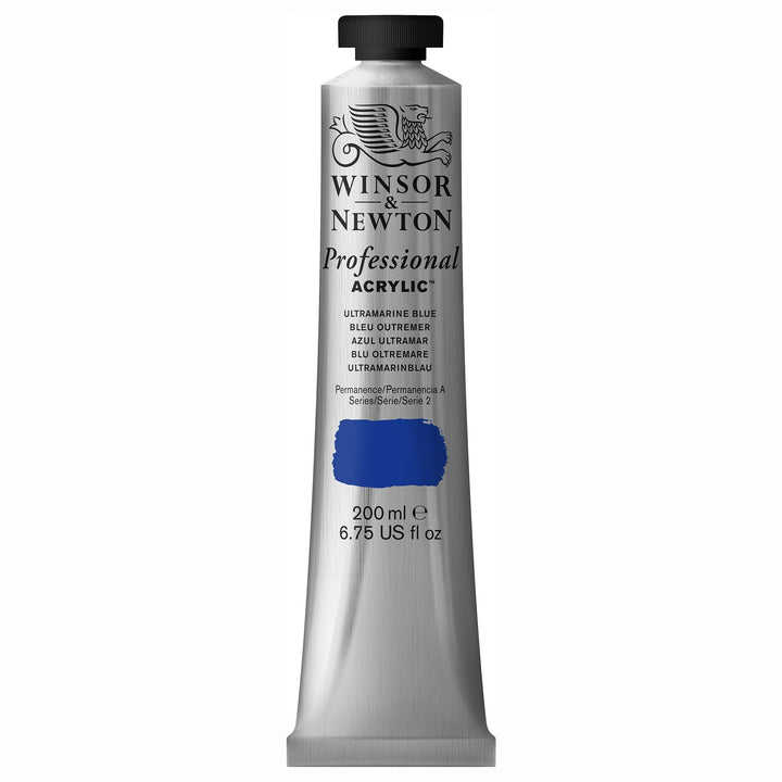 Winsor & Newton Professional Acrylic Paint, 200ml (6.75-oz) Tube, Ultramarine Blue 6.75-oz Tube