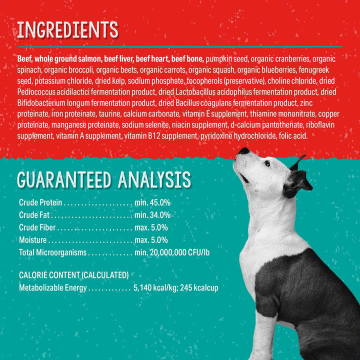 Stella & Chewy's Freeze Dried Raw Surf & Turf Meal Mixer – Dog Food Topper for Small & Large Breeds – Grain Free, Protein Rich Recipe – 3.5 oz Bag Salmon & Beef 3.5 Ounce (Pack of 1)