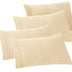 Elegant Comfort 4-PACK Solid Pillowcases 1500 Thread Count Egyptian Quality - Easy Care, Smooth Weave, Wrinkle and Stain Resistant, Easy Slip-On, 4-Piece Set, Standard/Queen Pillowcase, Cream