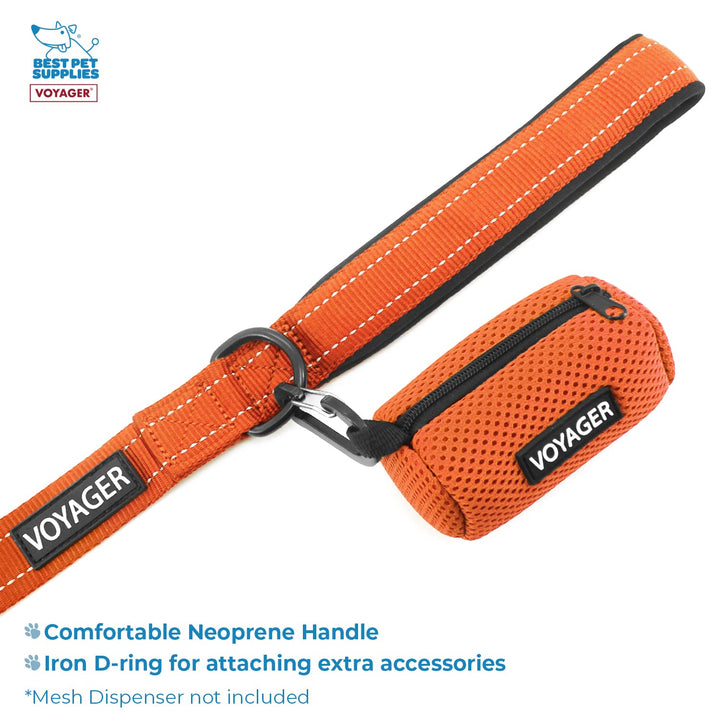 Best Pet Supplies Voyager Adjustable Dog Harness Leash Set with Reflective Stripes for Walking Heavy-Duty Full Body No Pull Vest with Leash D-Ring, Breathable All-Weather - Harness (Orange), L Harness Leash Set (Orange) L (Chest: 20 - 25")