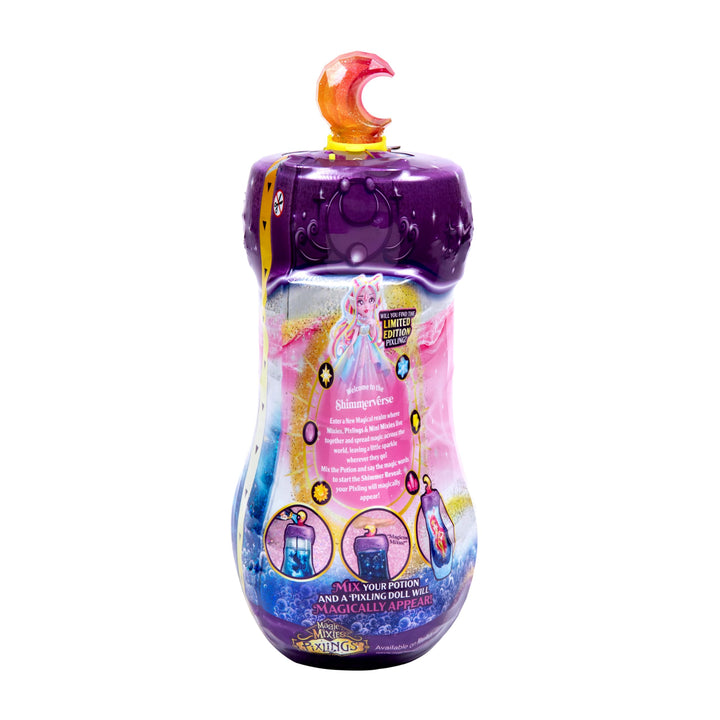 Magic Mixies Pixlings Shimmerverse Series, Create & Mix Magic Potion to Magically Reveal Pheona The Pheonix, This Beautiful 6.5" Shimmerverse Pixling Fashion Doll Appears Inside The Potion Bottle