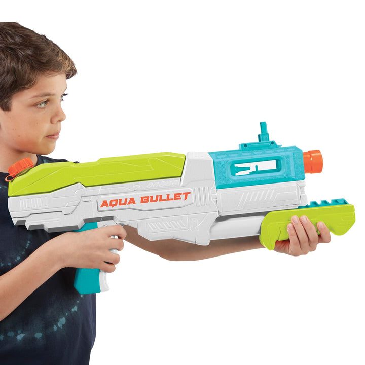 Water Warriors: Aqua Bullet - Water Blaster, Pump-Action, Launches 5 Water Bullets Every Pump, Shoots Up to 32ft, Outdoor Water Play, Kids Toy, Age 6+